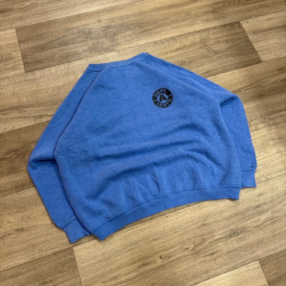 Vintage Levis Dept A Raglan Sweatshirt XL Blue Heather Crewneck Pullover 284M